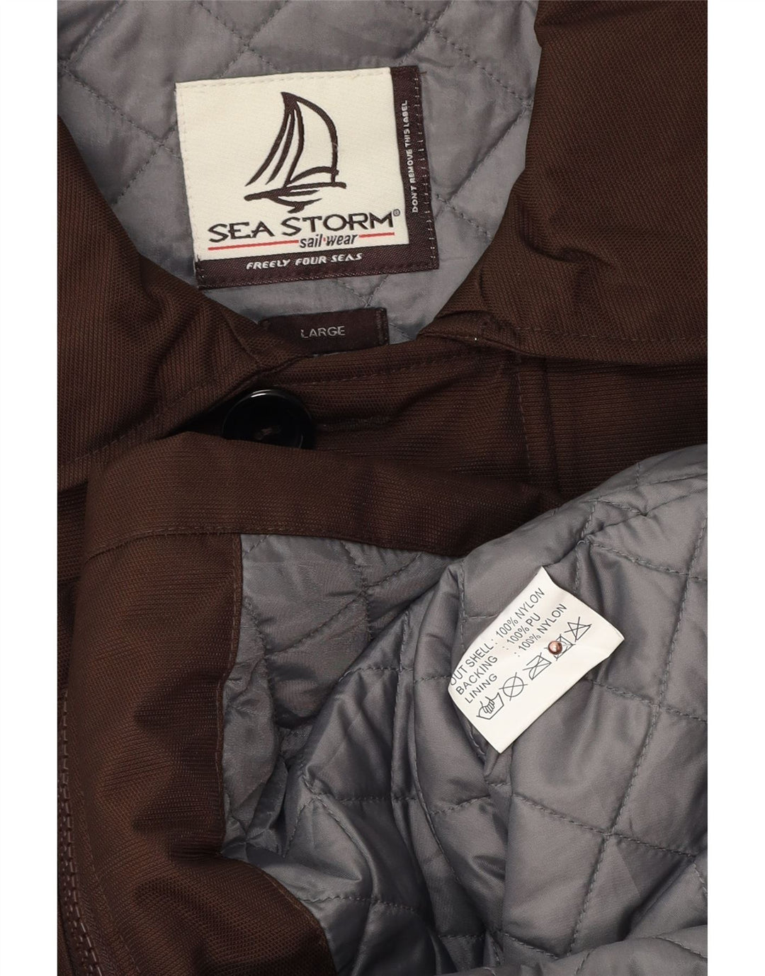 Giacca a vento da uomo Sea Storm UK 40 Large Marrone Nylon