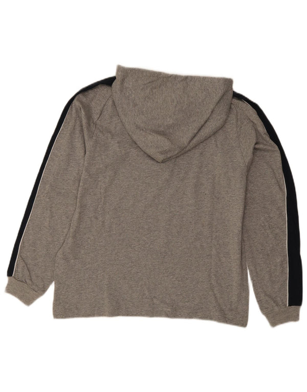 Felpa con cappuccio da uomo Champion Small in cotone color block grigio