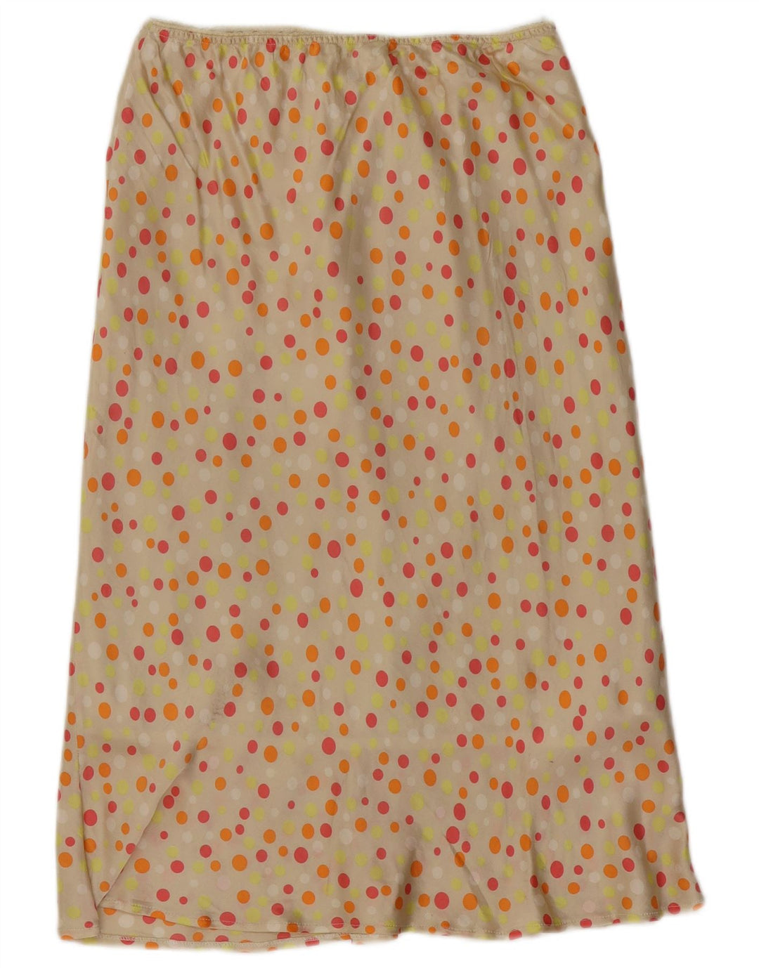 Gonna lunga da donna VINTAGE W26 piccolo a pois beige