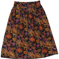 Gonna a trapezio da donna VINTAGE W28 media floreale multicolore