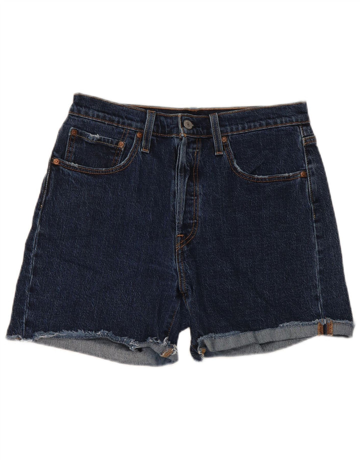 Pantaloncini di jeans Levi's 501 da donna W30 cotone blu navy medio