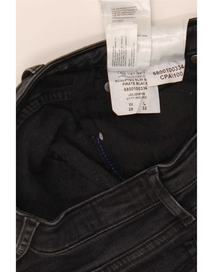 Jeans bootcut slim da donna Calvin Klein W28 L32 Lyocell nero