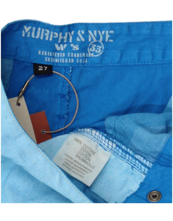 Pantaloni chino dritti da donna MURPHY & NYE W27 L27 cotone blu