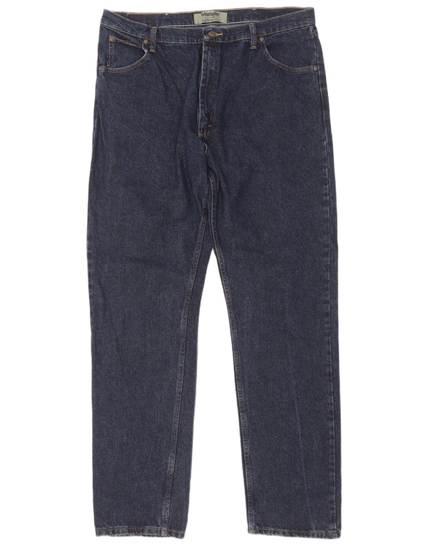 Jeans dritti da uomo Wrangler W40 L36 cotone blu navy