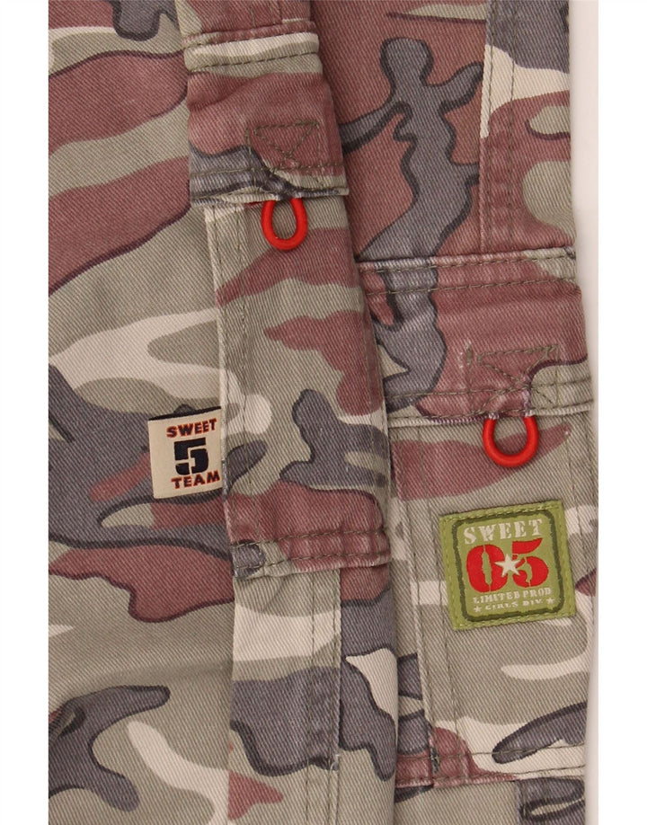 VINTAGE Womens Straight Cargo Trousers W26 L30 Grey Camouflage Vintage Vintage and Second-Hand Vintage from Messina Hembry 