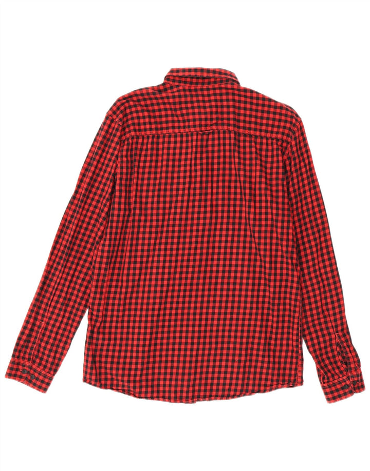 Camicia da uomo Jack & Jones XL in cotone a quadretti rossi