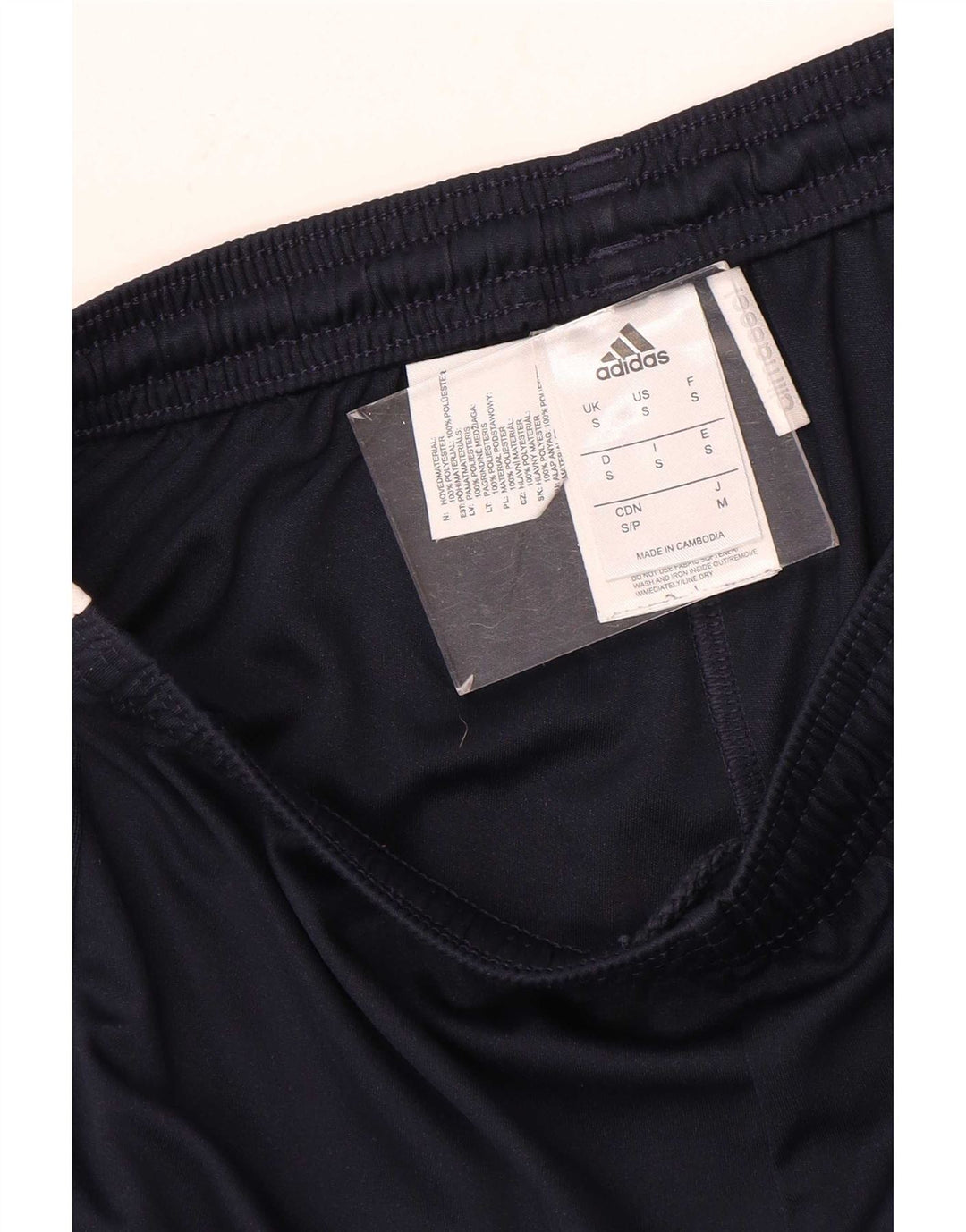 Pantaloncini sportivi Adidas Climacool da uomo piccoli in poliestere blu navy