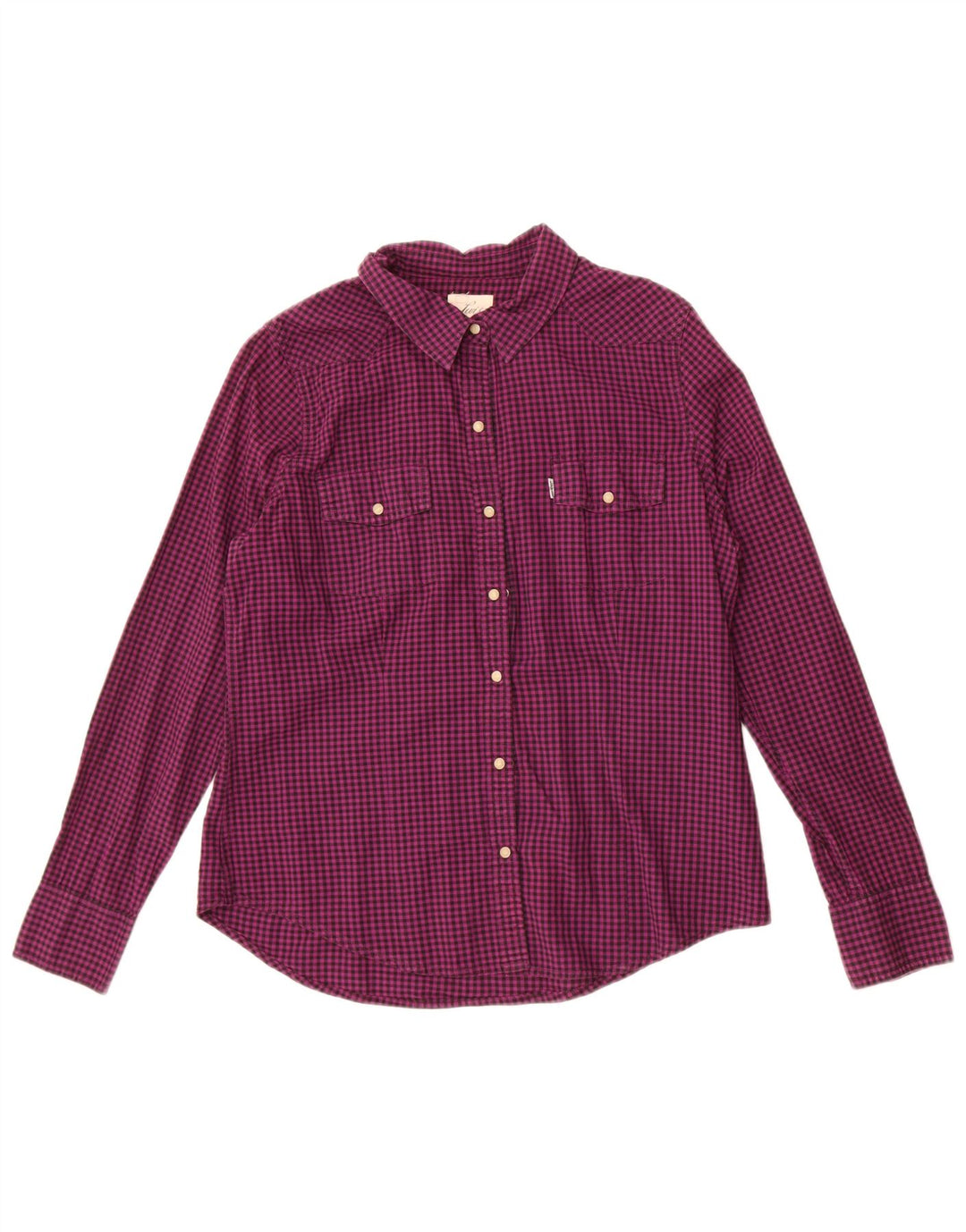 Camicia da donna Levi's UK 16 Large Viola in cotone a quadretti