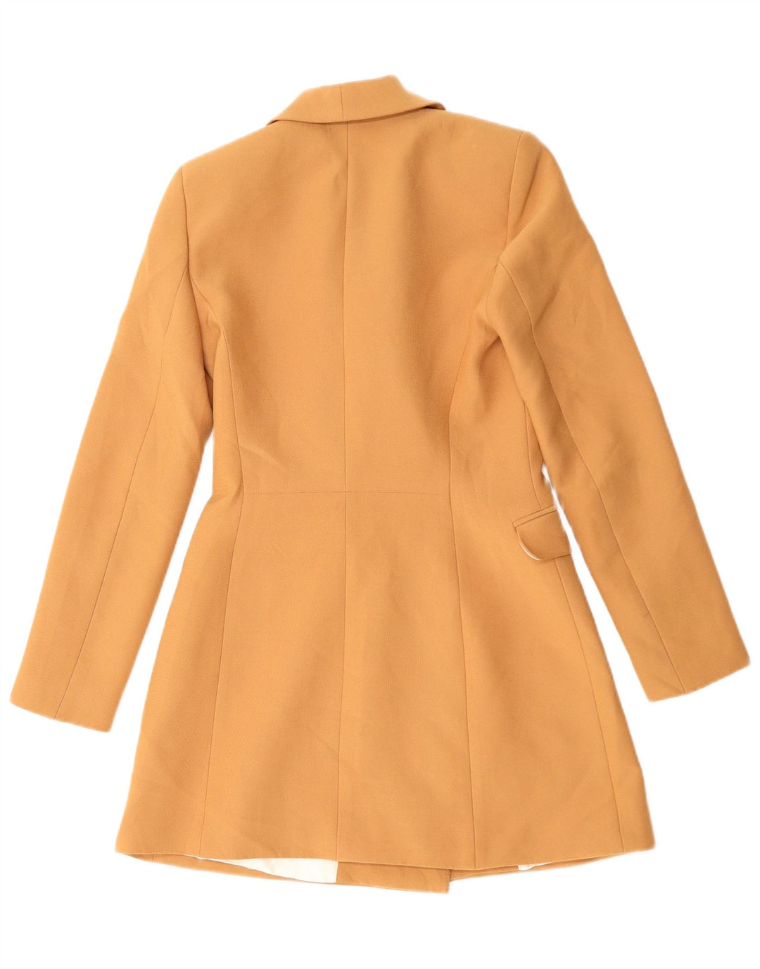 Giacca blazer doppiopetto lunga da donna Zara UK 6 XS poliestere arancione