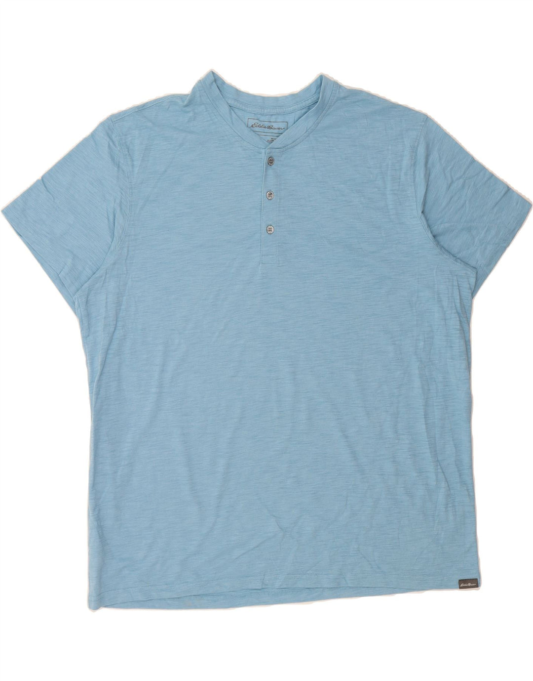 EDDIE BAUER Mens T-Shirt Top XL Blue Flecked Cotton Vintage Eddie Bauer and Second-Hand Eddie Bauer from Messina Hembry 