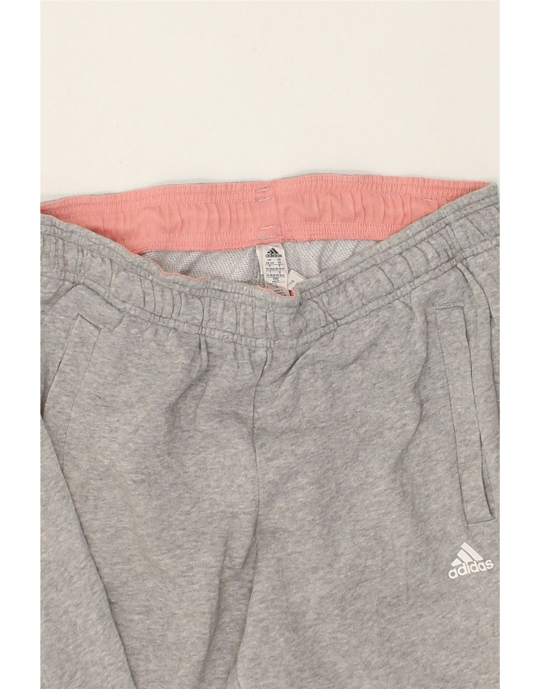 ADIDAS Womens Tracksuit Trousers UK 4-6 XS Grey Cotton | Vintage Adidas | Thrift | Second-Hand Adidas | Used Clothing | Messina Hembry 