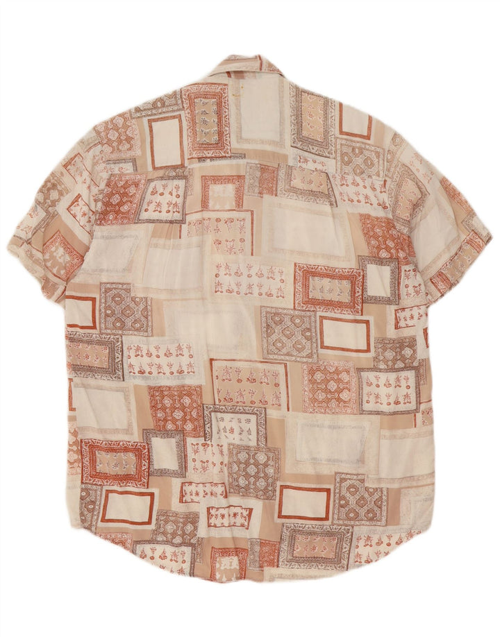 Camicia a maniche corte da uomo Harrison & Son media multicolore geometrica