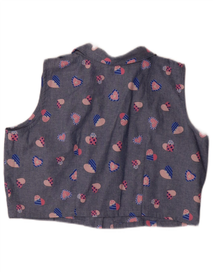 Set gonna vintage da donna in 2 pezzi media W32 blu geometrico