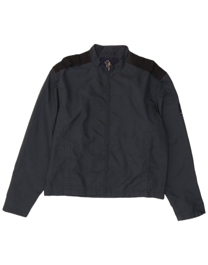 Giubbotto bomber da uomo Refrigue UK 44 2XL Nylon color block blu navy