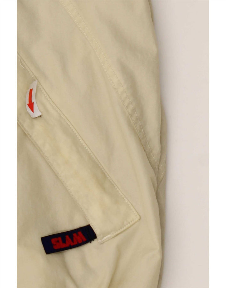 Giubbotto bomber con cappuccio da uomo Slam UK 44 2XL nylon bianco sporco