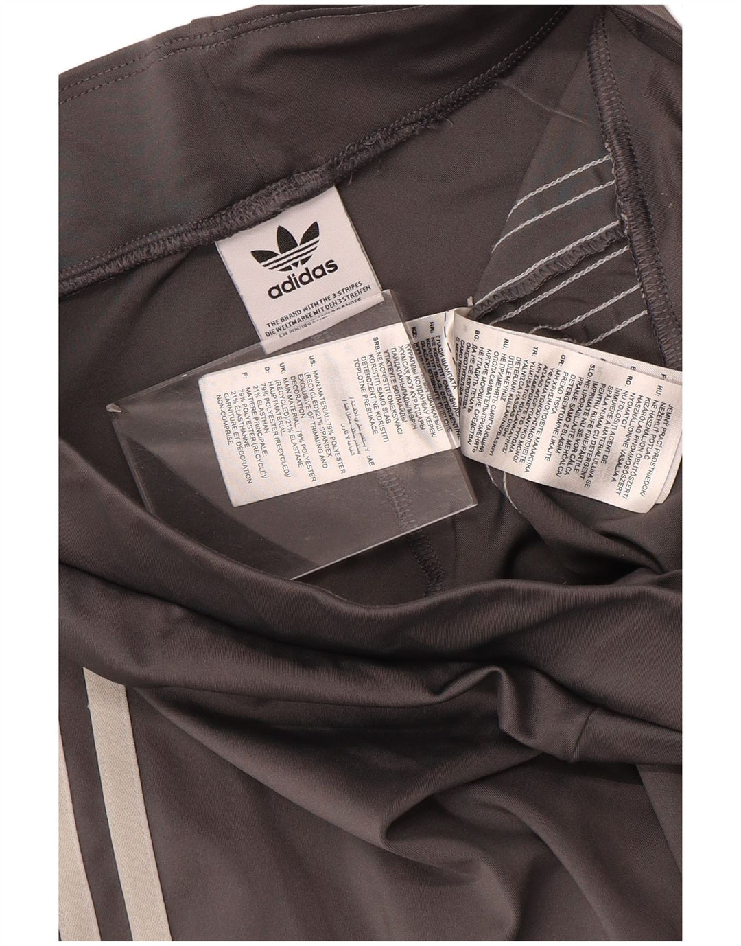 Leggings Adidas da donna Flare UK 12 Poliestere grigio medio