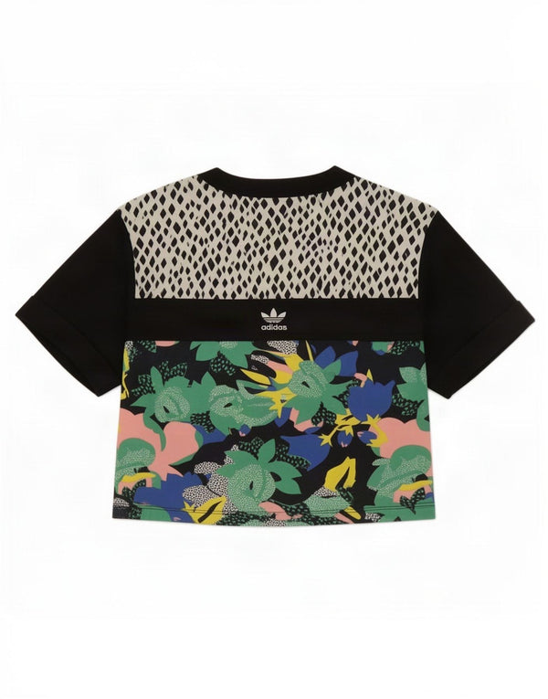 Maglietta grafica da donna Adidas Her Studio London UK 8 Small Black Floral