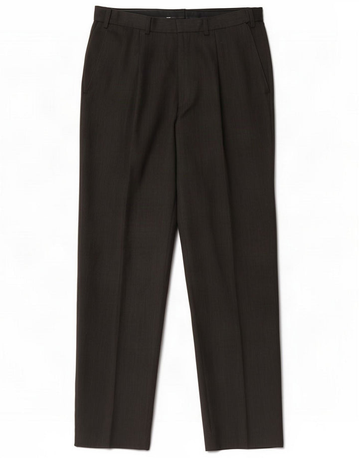 Marks & Spencer Pantaloni casual con pegged da uomo W32 L33 Poliestere grigio