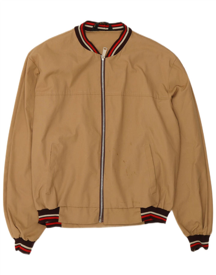 Giubbotto Bomber Uomo VINTAGE IT 48 Cotone Beige Medio