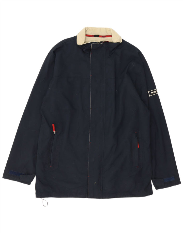 Giacca antipioggia da uomo Musto UK 40 Large in nylon blu navy