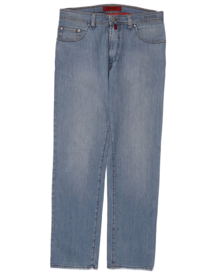 Jeans dritti da uomo PIERRE CARDIN W34 L32 cotone blu