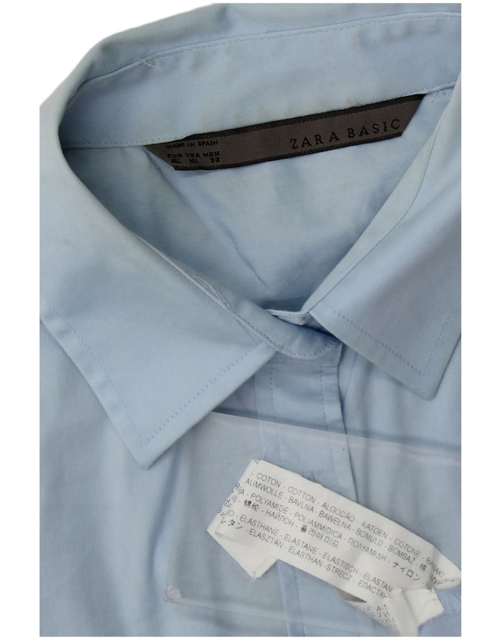 Camicia Zara da donna UK 18 XL cotone blu