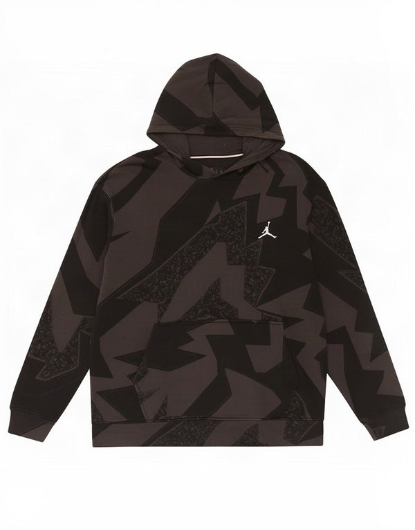 Felpa con cappuccio grafica da uomo Jordan Large in cotone geometrico nero