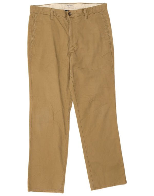 Pantaloni chino slim fit da uomo Dockers W32 L29 in cotone beige