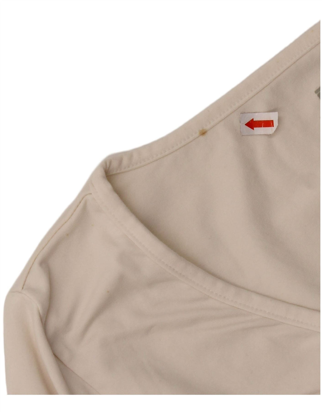 T-shirt da donna FILA Top UK 16 grande nylon bianco sporco