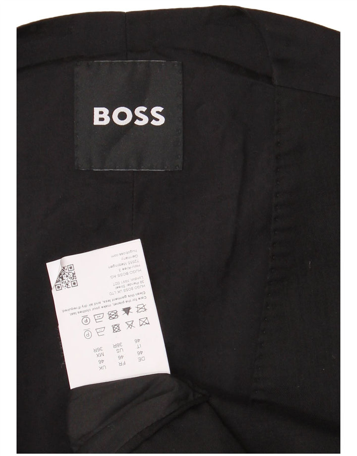 Gilet da uomo HUGO BOSS IT 46 Small Nero Lana Vergine