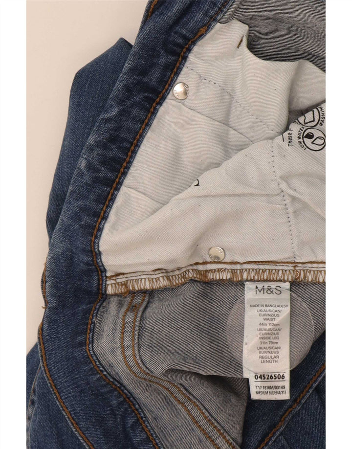Jeans dritti da uomo Marks & Spencer W44 L31 cotone blu