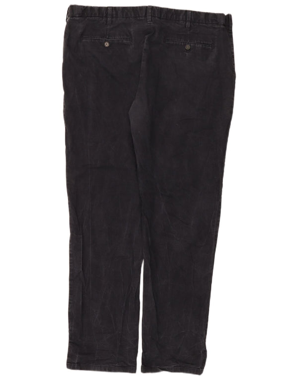 Pantaloni chino regolari dritti da uomo Marks & Spencer W42 L33 Blu Navy