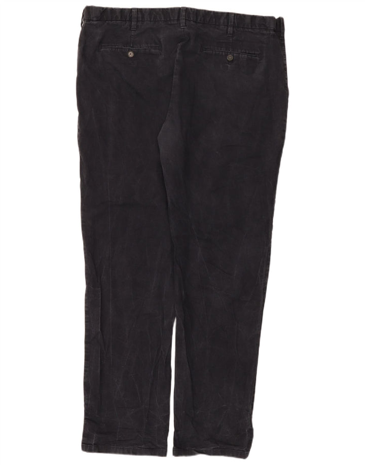 Pantaloni chino regolari dritti da uomo Marks & Spencer W42 L33 Blu Navy