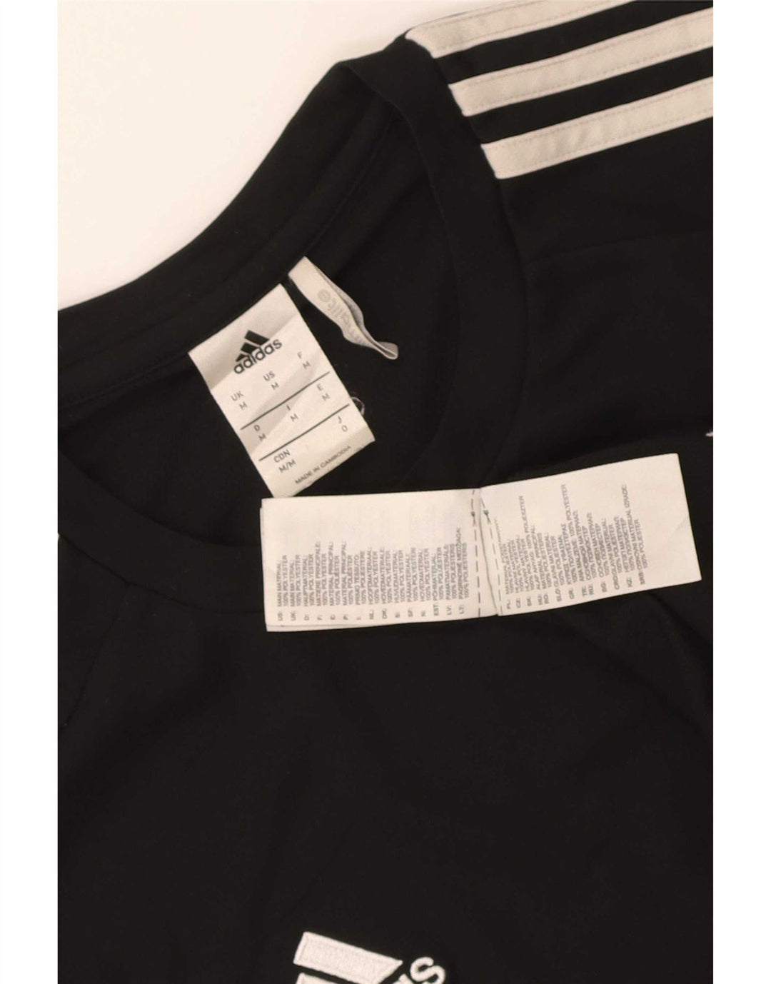 T-shirt Adidas Climalite da uomo Top in poliestere color block medio nero