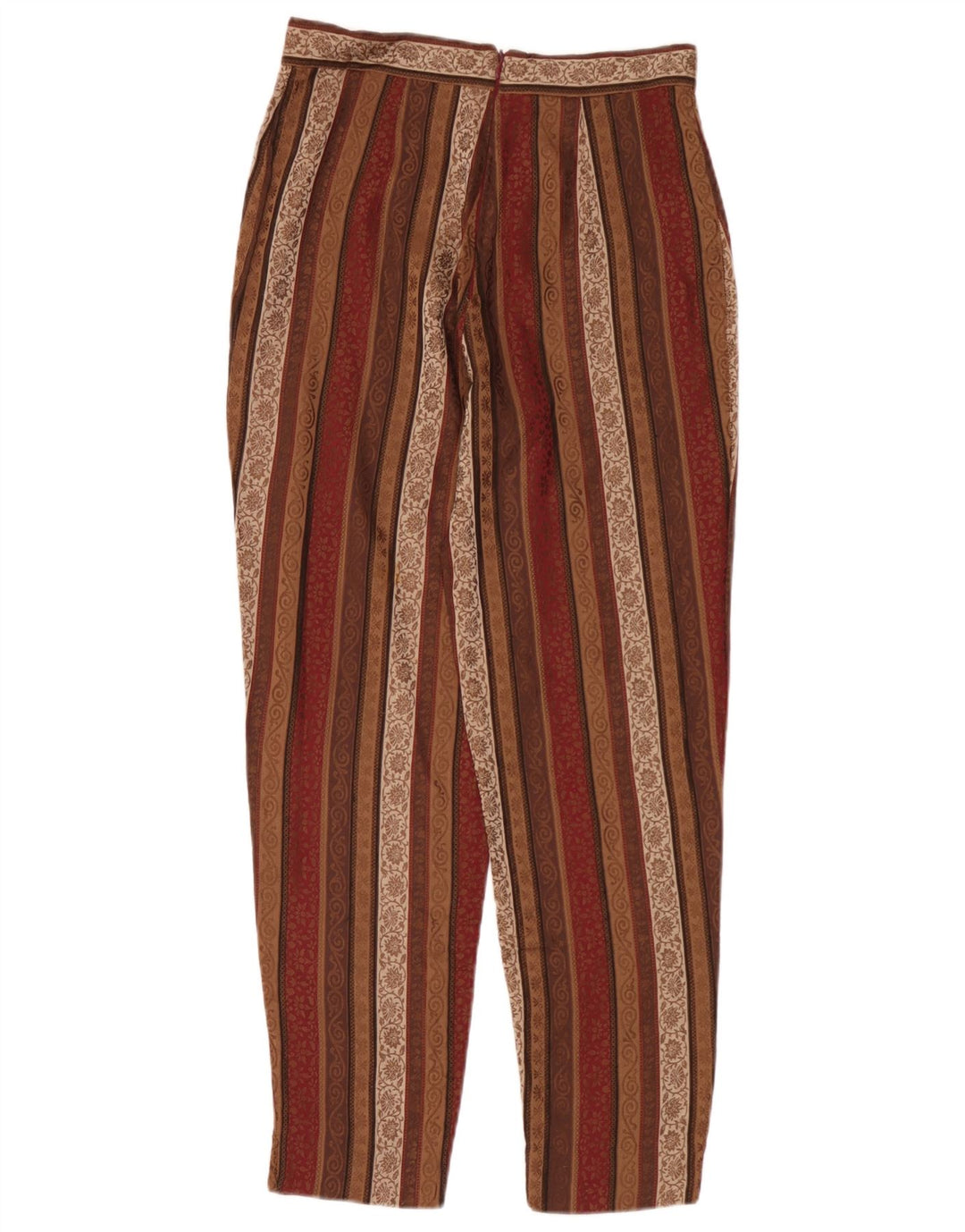 Pantaloni casual vintage da donna IT 44 medi W26 L27 a righe multicolori
