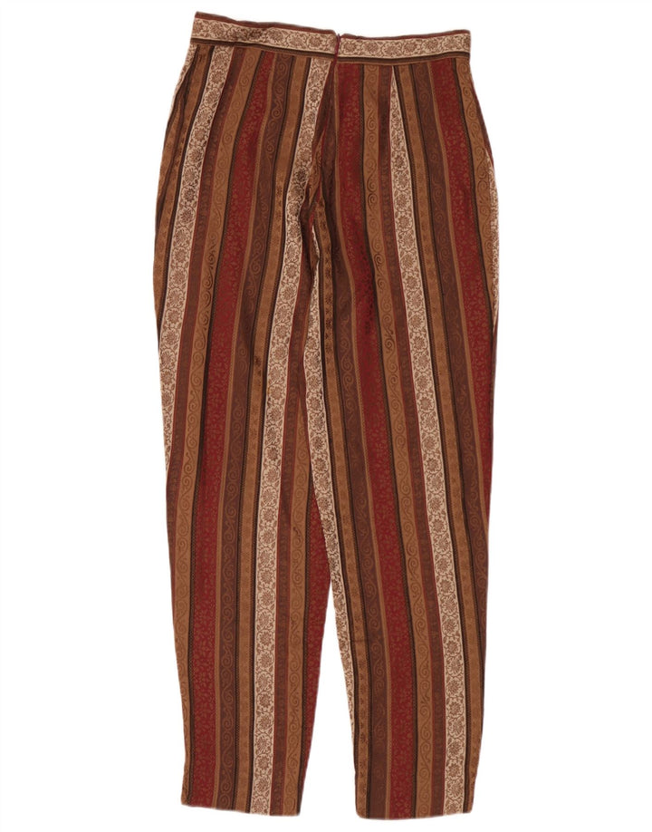 Pantaloni casual vintage da donna IT 44 medi W26 L27 a righe multicolori