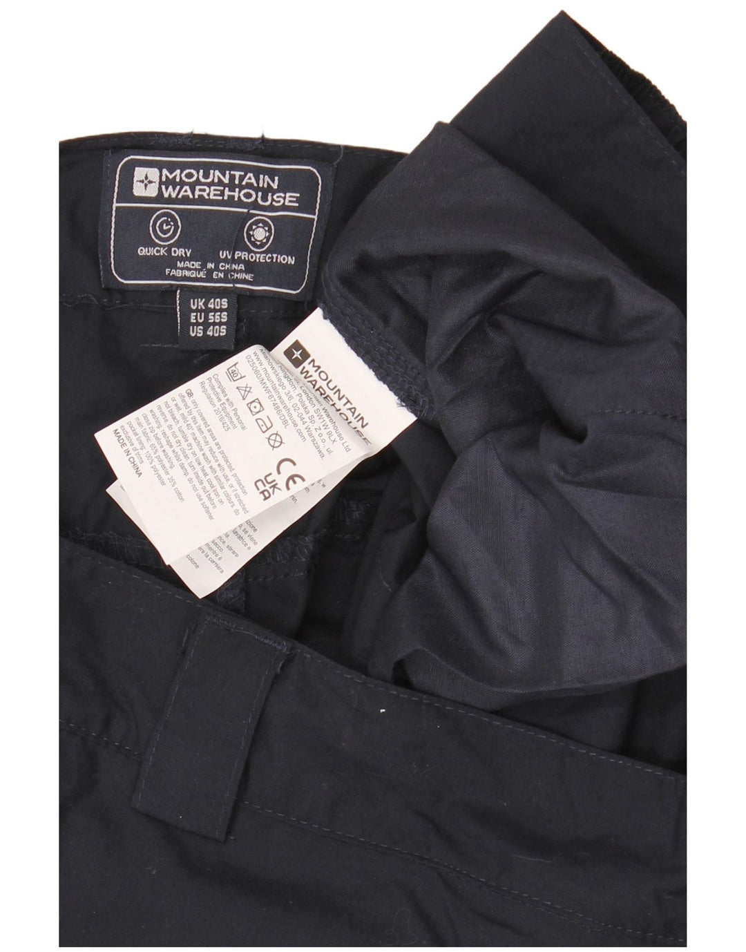 Pantaloni cargo regolari da uomo Mountain Warehouse W40 L30 poliestere blu navy
