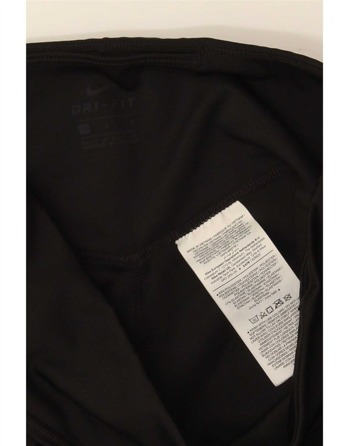 Leggings Nike Dri Fit Graphic Crop da donna UK 14 Large Nero Poliestere