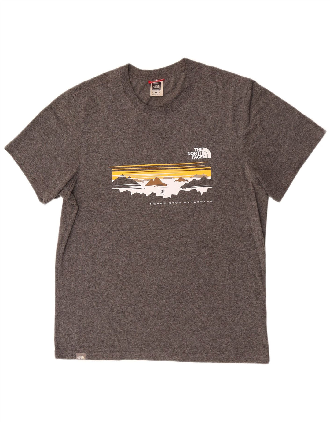 T-shirt grafica da uomo The North Face Top in cotone chiazzato grigio medio