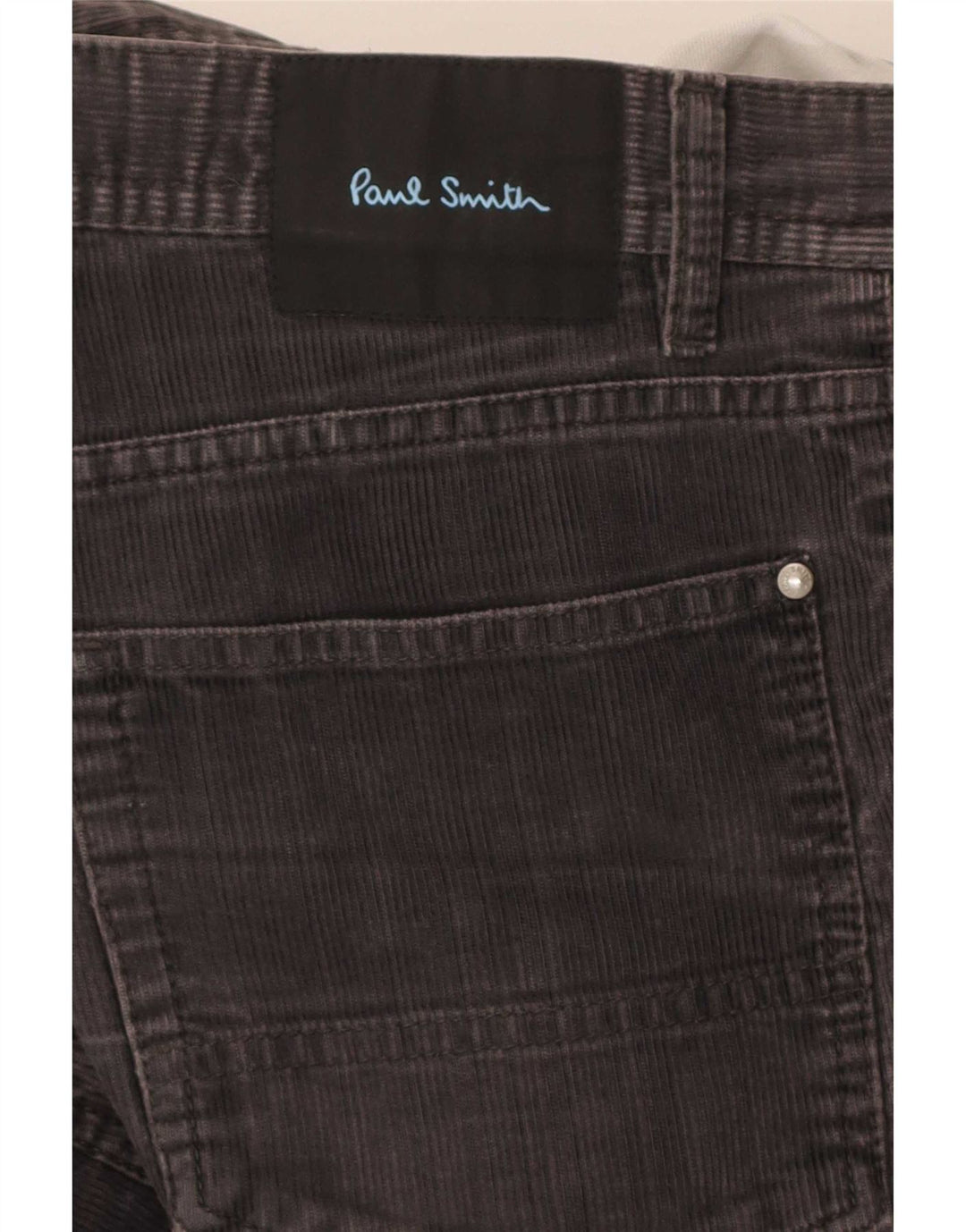 Pantaloni da uomo in velluto a coste bootcut Paul Smith W32 L31 cotone grigio