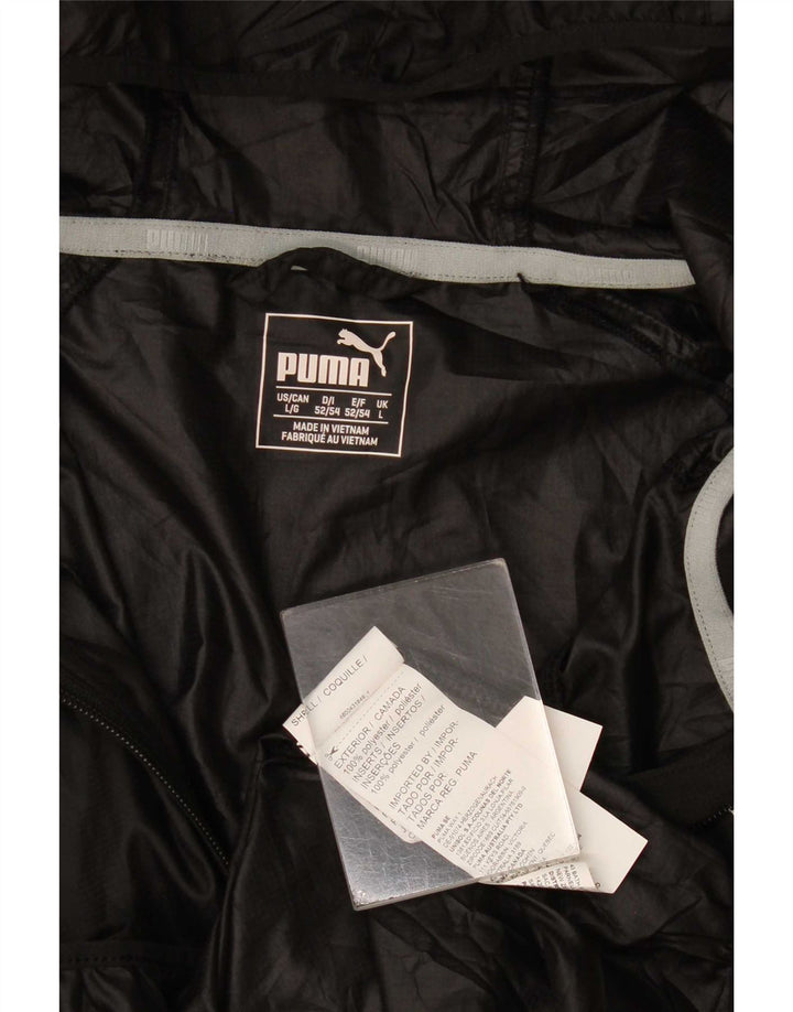 Giacca antipioggia con cappuccio da donna Puma UK 16 Large Nero Poliestere