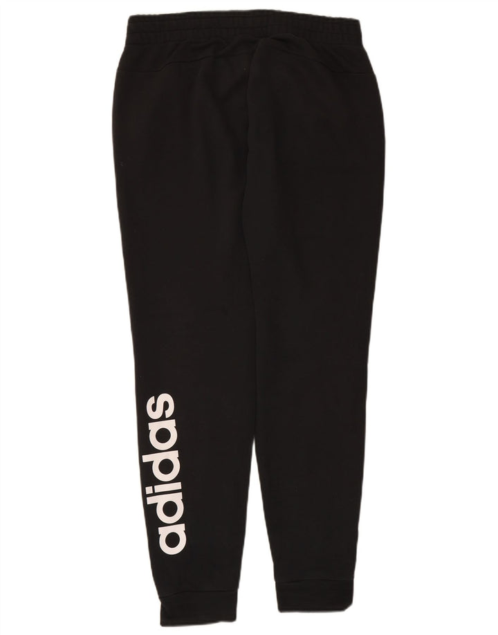 ADIDAS Womens Graphic Tracksuit Trousers Joggers UK 12/14 Medium  Black