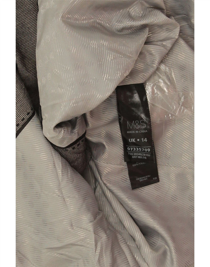 Giacca blazer corta da donna Marks & Spencer UK 14 Large Grey Colourblock