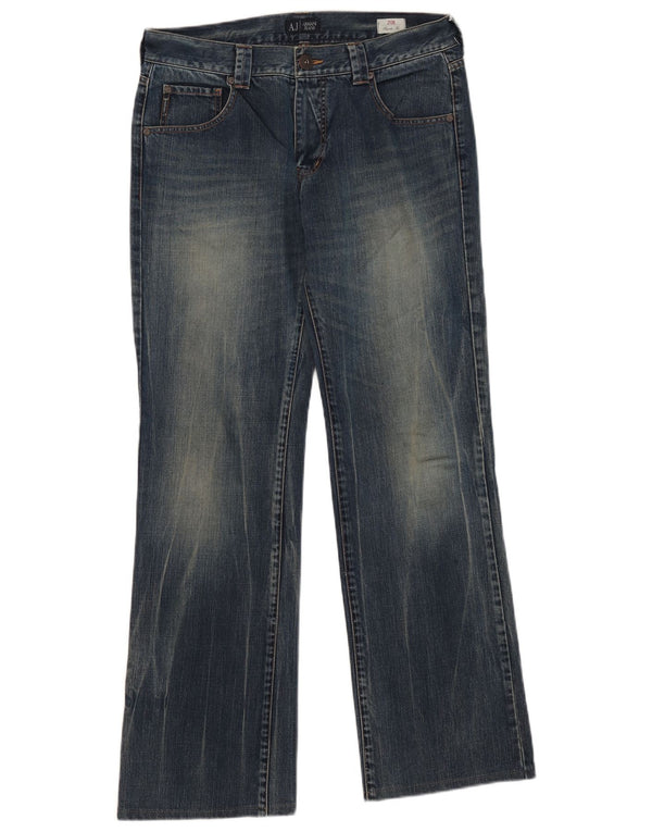 Jeans bootcut da uomo vestibilità regolare ARMANI W33 L32 cotone blu
