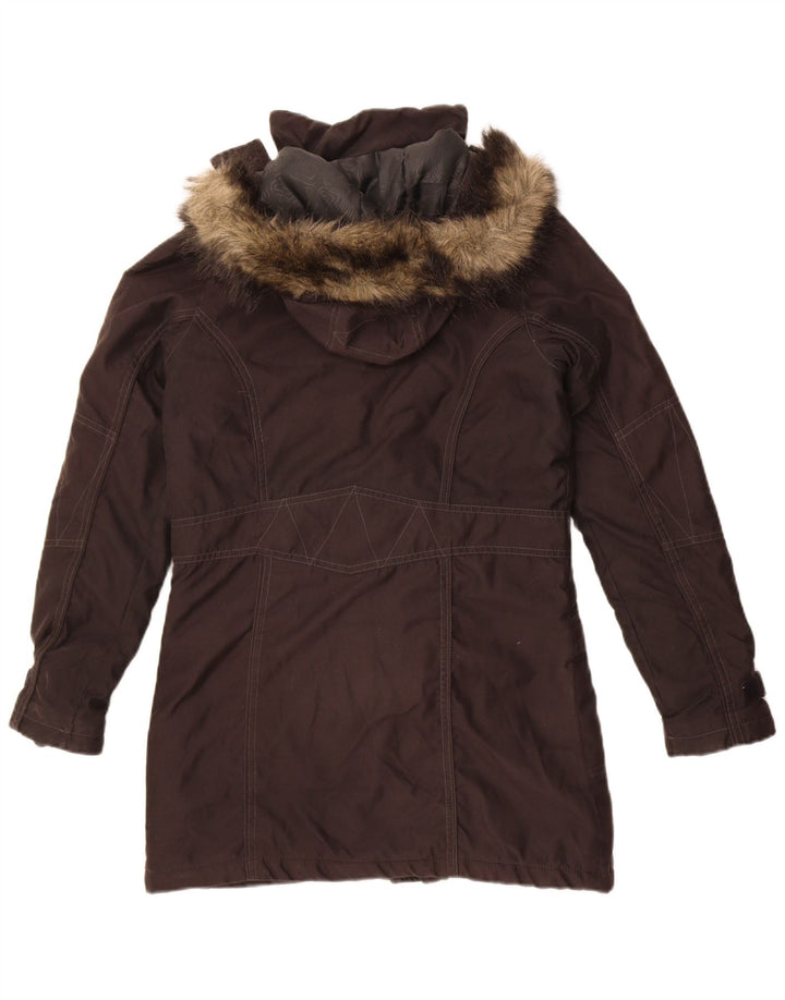 Giacca Parka con cappuccio da donna Adidas UK 14 medio nero poliestere