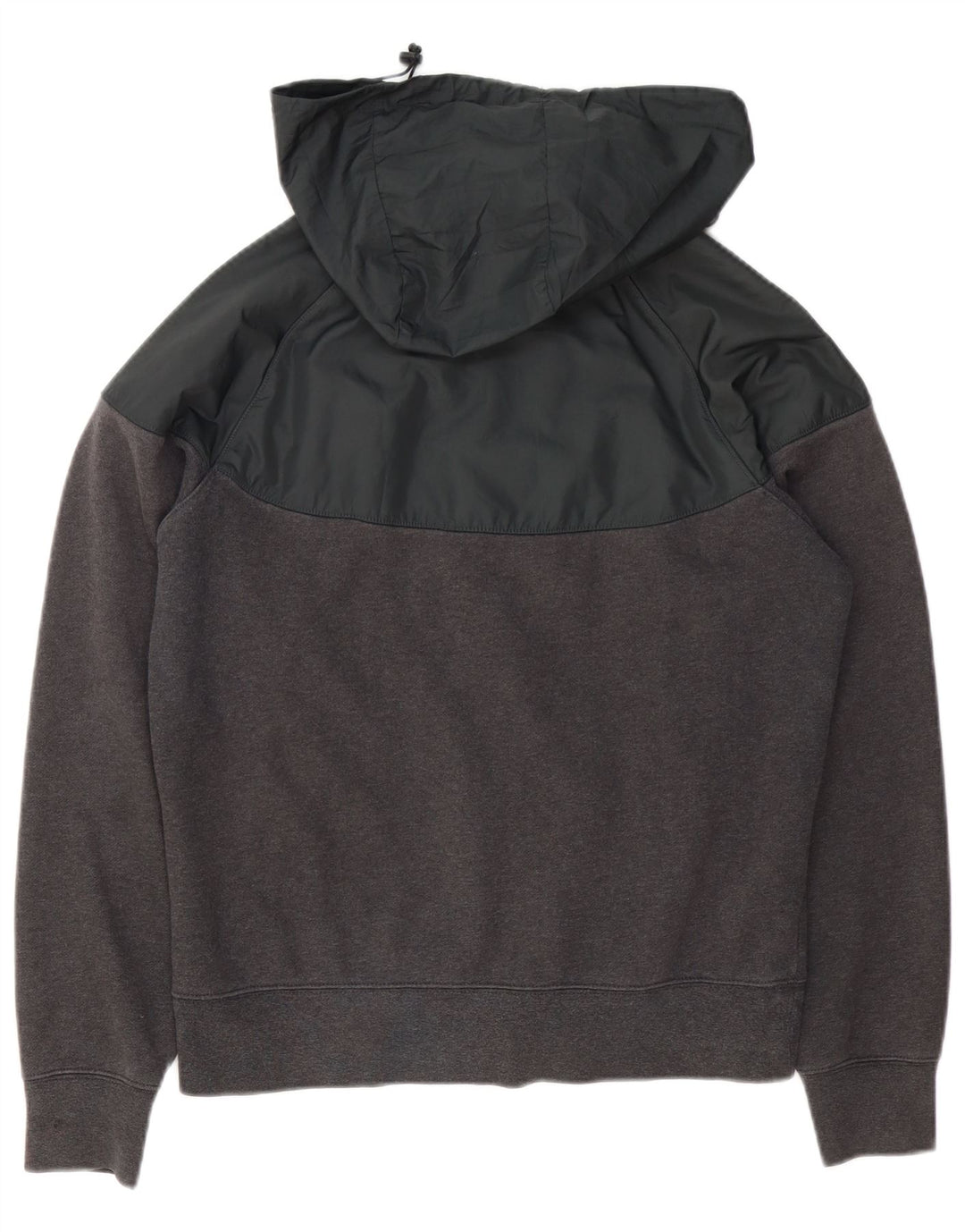 Felpa con cappuccio e zip Nike da uomo in cotone color block grigio medio