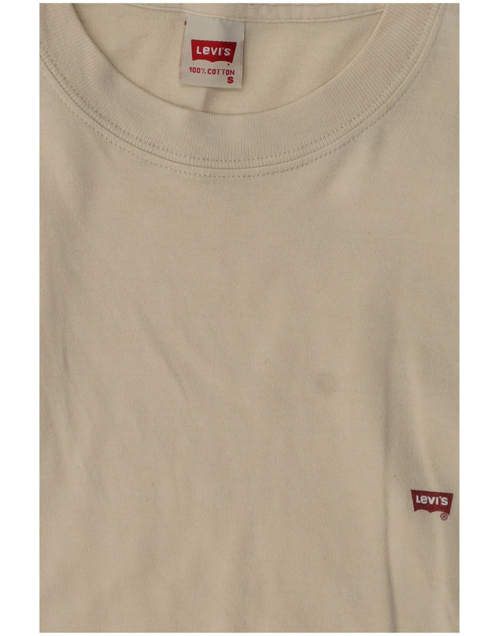 T-shirt da uomo Levi's Top Small in cotone beige