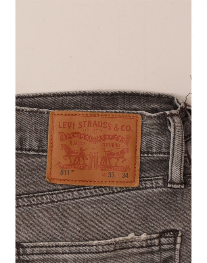 Jeans Levi's Uomo 511 Slim W33 L34 Grigi