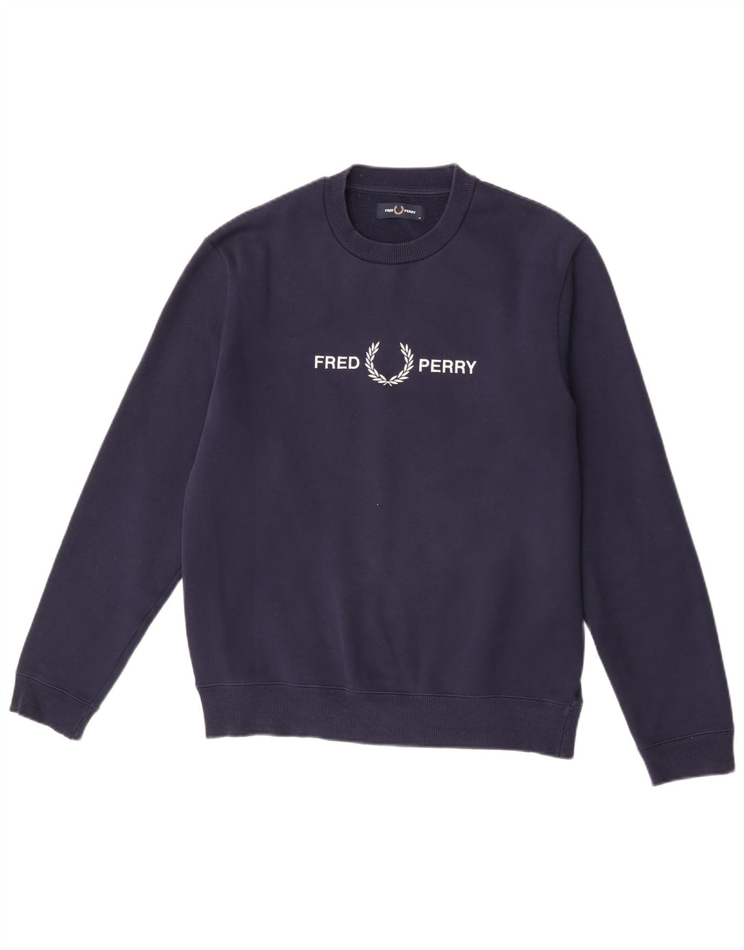 Felpa grafica da uomo Fred Perry, media, in poliestere blu navy