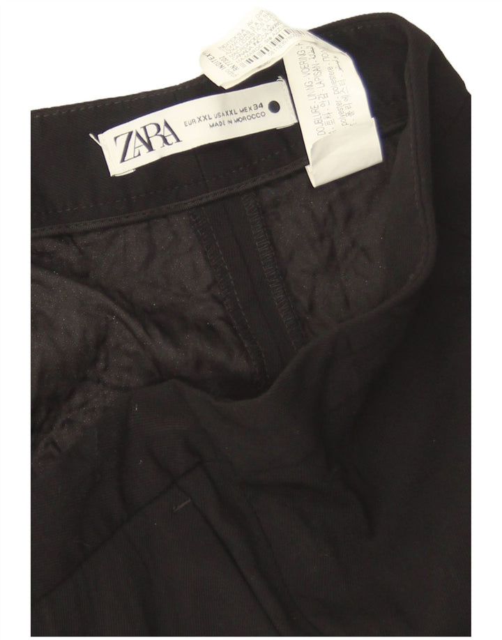 Pantaloni casual Bootcut da donna Zara 2XL W42 L31 Poliestere nero